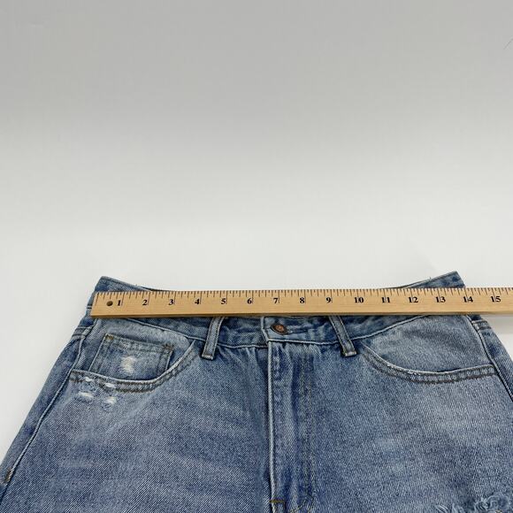 TWELVE by ONTWELFTH Womens Jeans Distressed Size 28 Tapered High Waist Y2K Taper - Picture 6 of 9